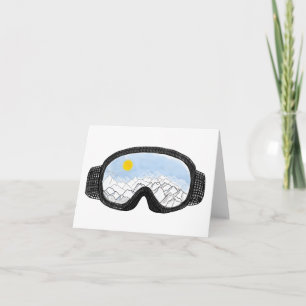 Cartão Ilustração do Modo Montanha Ski Goggles