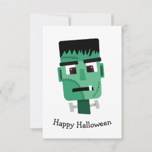 Cartão Ilustração do Monstro de Frankenstein