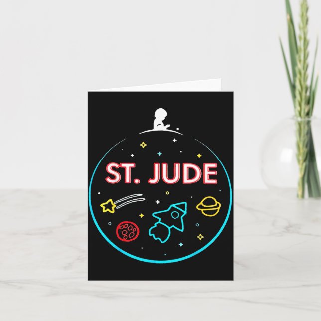 Cartão Ilustração do paciente do St Jude Ty Rocket (Frente)
