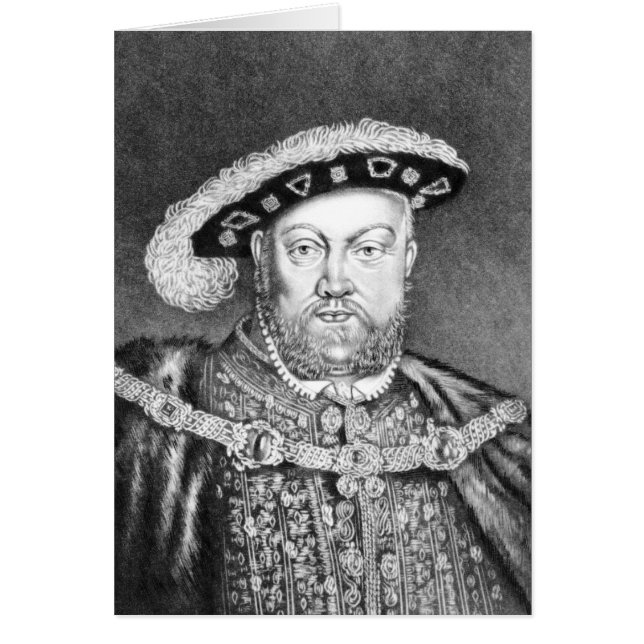 Cartão Ilustração do rei Henry VIII (Frente)