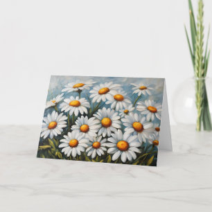 Cartão Ilustração Floral de Flores de Margarida Natureza