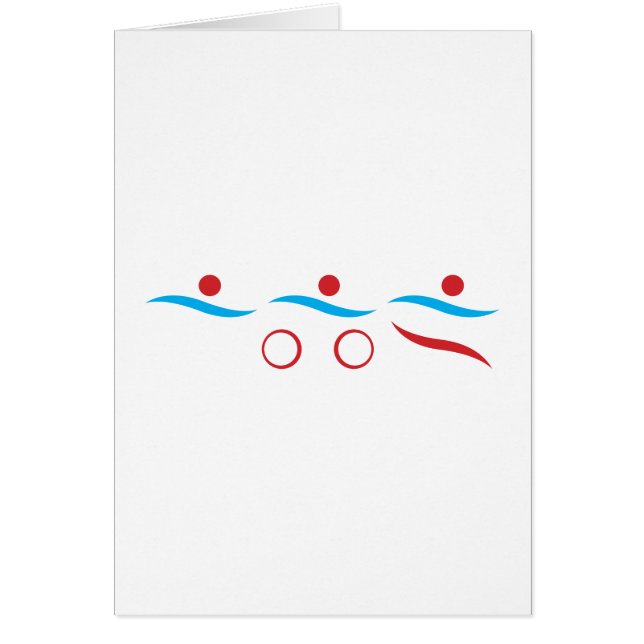 Cartão Ilustração legal do logotipo Triathlon (Frente)
