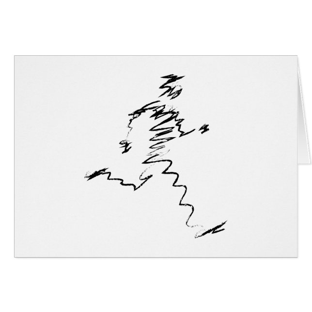 Cartão Ilustração legal do Runner (Frente Horizontal)