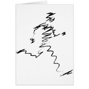 Cartão Ilustração legal do Runner