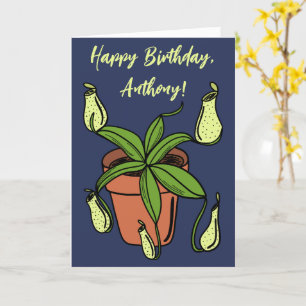 Cartão Ilustração Personalizada de Planta Jarro Nepenthes