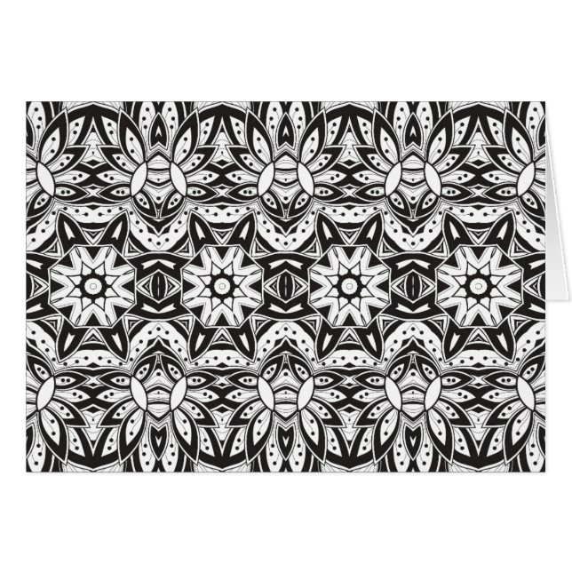 Cartão Ilustração tribal inspirada do estilo (Frente Horizontal)