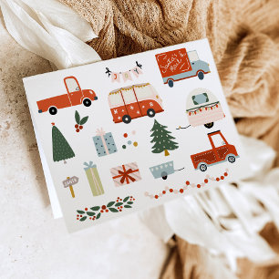 Cartão Ilustração Vintage Feliz Natal Feriado
