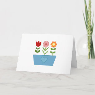 Cartão Ilustrações da Flor em uma Canvas P da Caixa da 