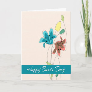 Cartão Ilustrações de Flor Eloquentes para o Feliz Dia do