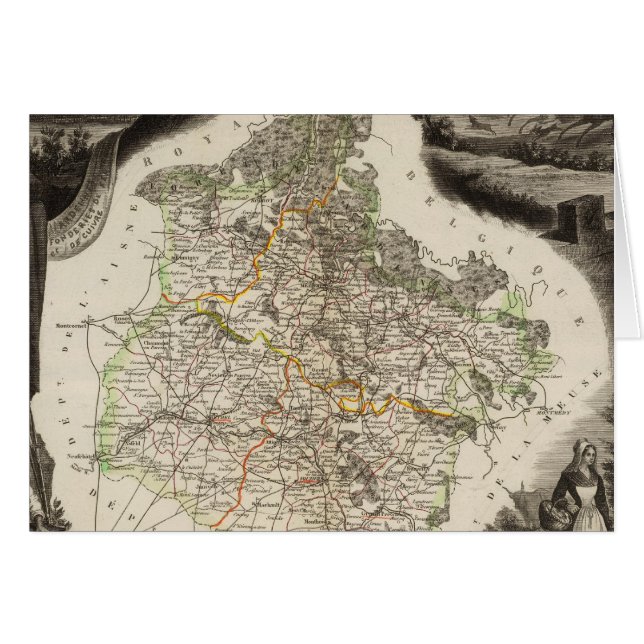 Cartão Ilustrações de margem (Frente Horizontal)