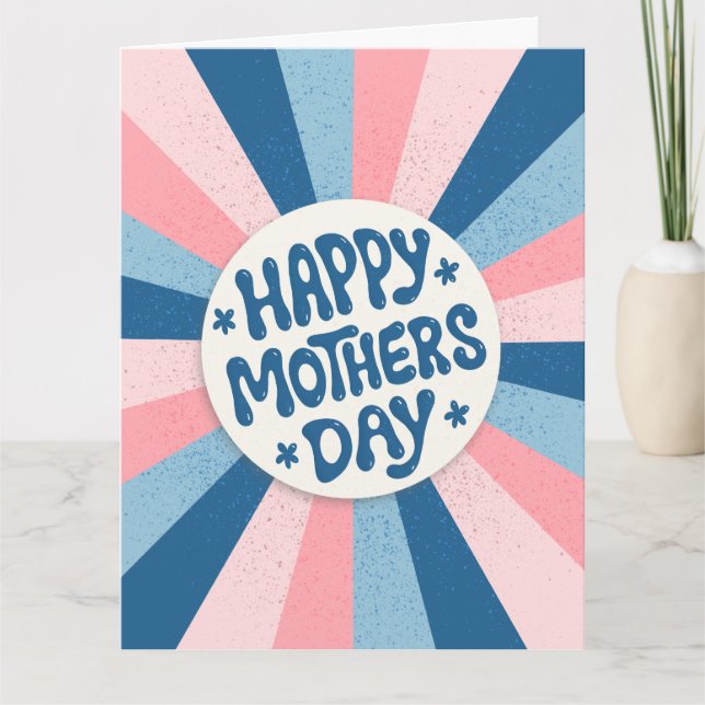 Cartão Ilustrado do Dia Feliz das Mães (Frente)