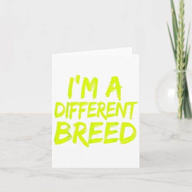 Cartão I'm A Different Breed _ Ec Motivational Work Out  (Frente)