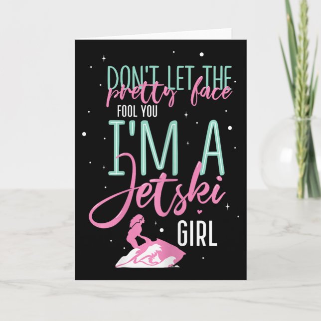 Cartão I'm A Jet Ski Girl Funny Saying Racing  (Frente)