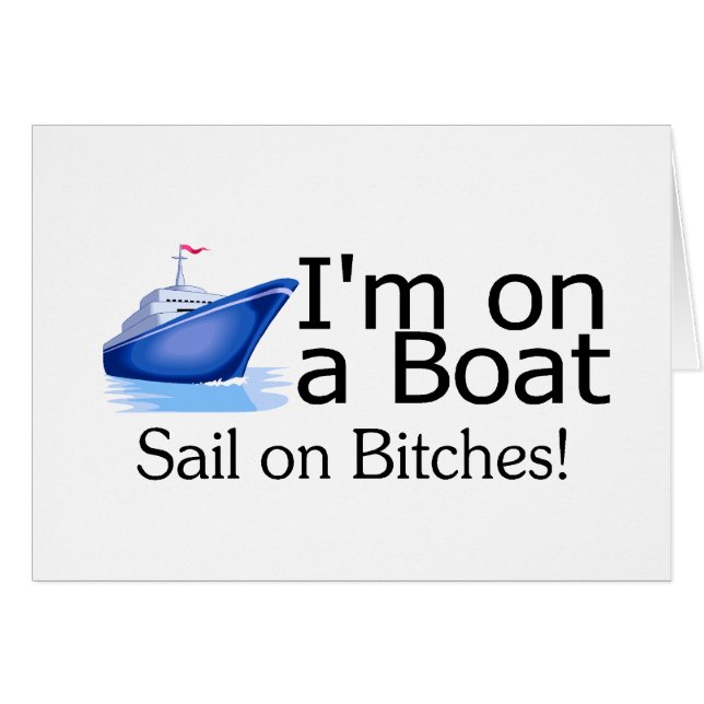 Cartão Im em um barco (Frente Horizontal)