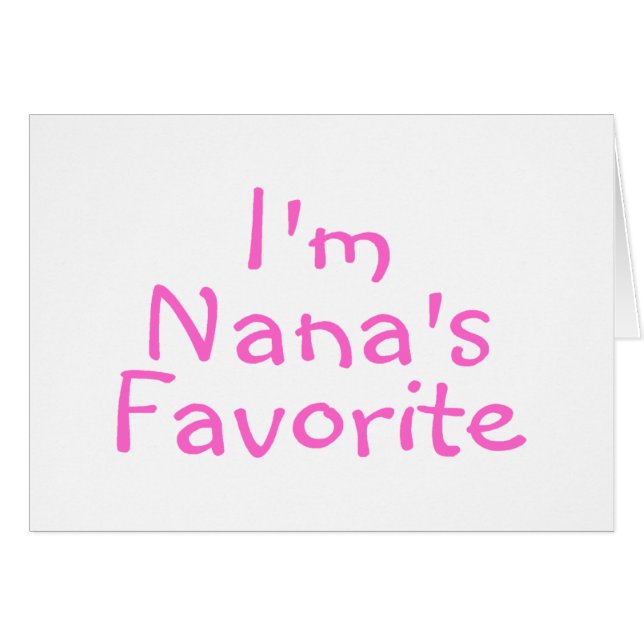 Cartão Im favorito de Nanas (Frente Horizontal)