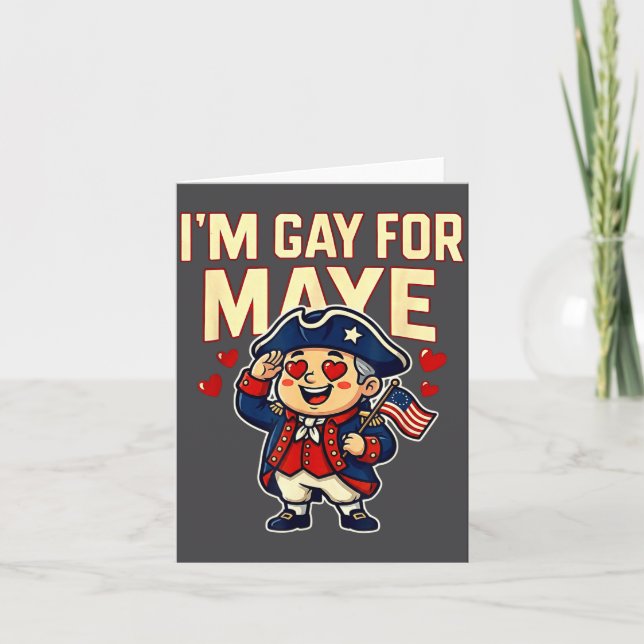 Cartão I'm Gay For Maye Funny Hearts  (Frente)