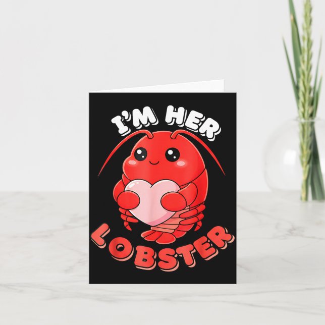 Cartão I'm Her Lobster Matching Couple Valentine's Day Wo (Frente)