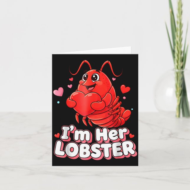 Cartão I'm Her Lobster Matching Couple Valentine's Day Wo (Frente)