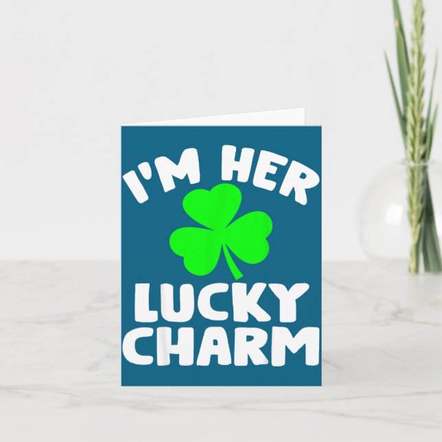 Cartão I'm Her Lucky Charm Funny Couples St Patrick's Day (Frente)