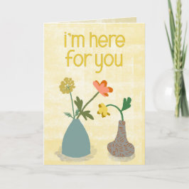 Cartão I'm Here for You - Two Flower Vases Friendship