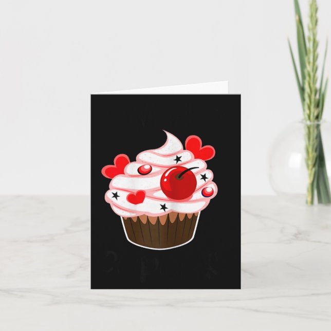 Cartão I'm His Cupcake I'm Her Studmuffin Valentine Match (Frente)