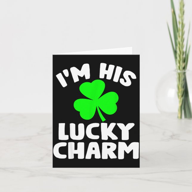 Cartão I'm His Lucky Charm Funny Couples St Patrick's Day (Frente)