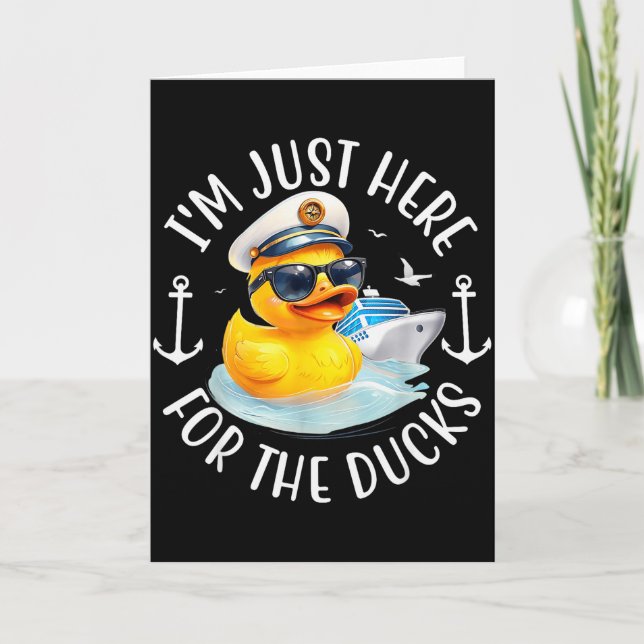 Cartão I'm Just Here For The Duck, Duck Cruise, Funny Vac (Frente)