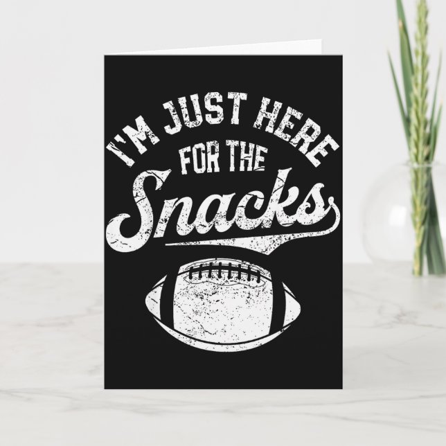 Cartão I'm Just Here For The Snacks Funny Fantasy Footbal (Frente)