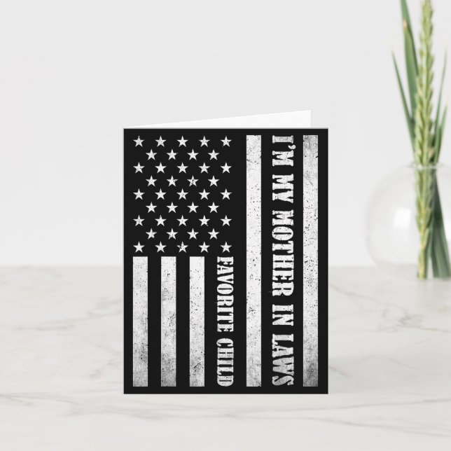 Cartão I'm My Mother In Laws Favorite Child Funny Parent  (Frente)