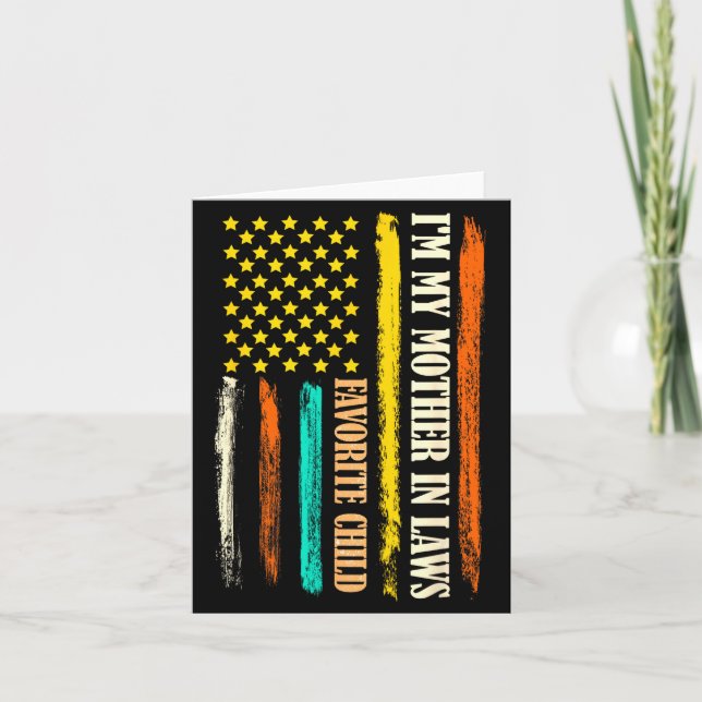 Cartão I'm My Mother In Laws Favorite Child Mother Day Pa (Frente)