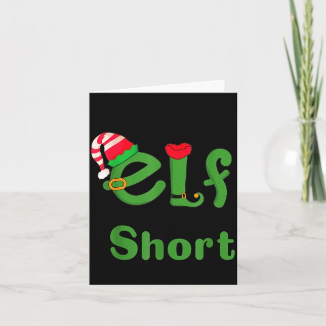 Cartão .i'm Not An Elf Im Just Short,funny Christmas 2025 (Frente)