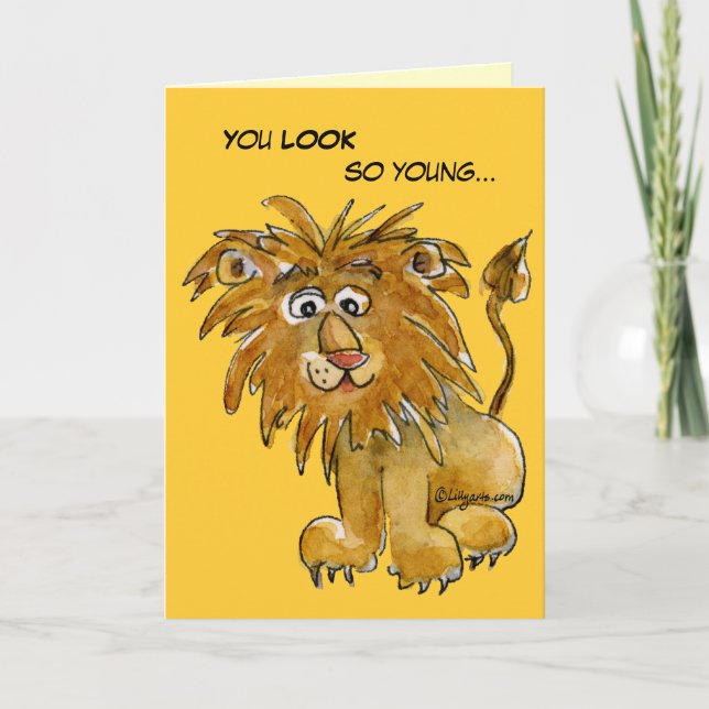 Cartão I'm not LION Birthday Card (Frente)