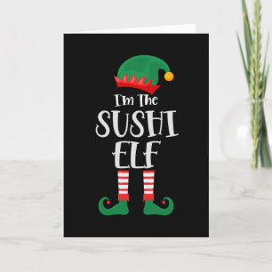 Cartão Im O Elf Sushi Correspondendo Ao Natal