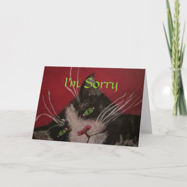 Cartão I'm sorry cat card (Frente)