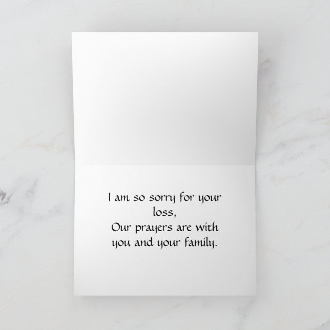 Cartão I'm Sorry For Your Loss, Card (Interior)