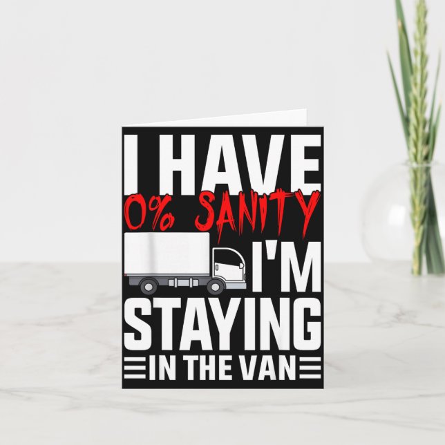 Cartão I'm Staying In Tha Van Funny Phasmophobia Gamer Wo (Frente)