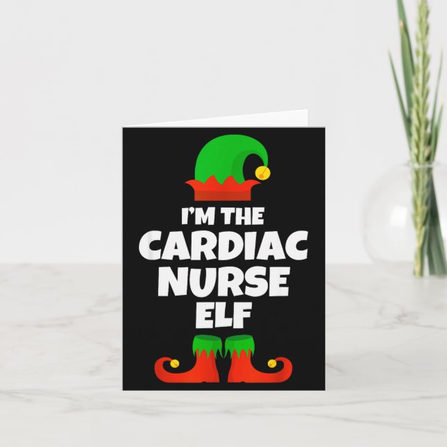 Cartão I'm The Cardiac Nurse Elf Family Pajama Christmas  (Frente)