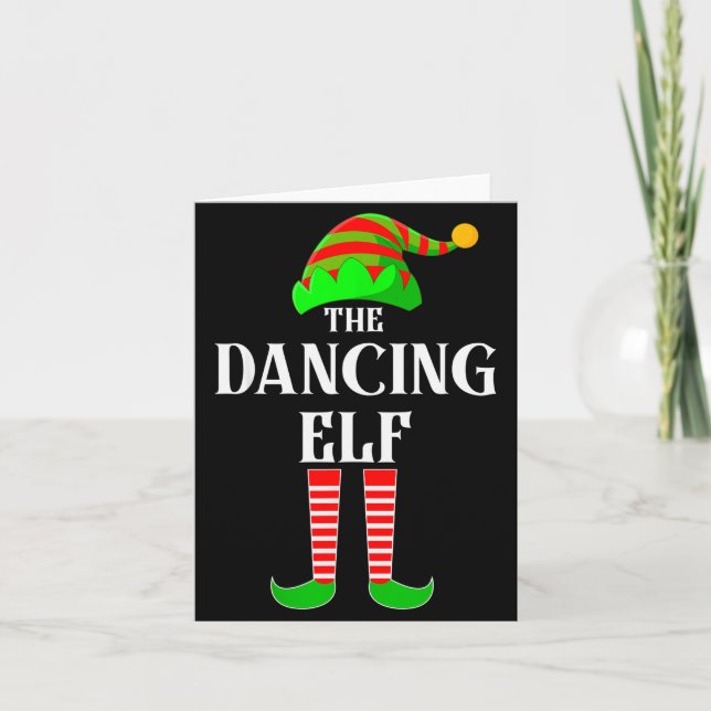 Cartão I'm The Dancing Elf Family Matching Costume Christ (Frente)