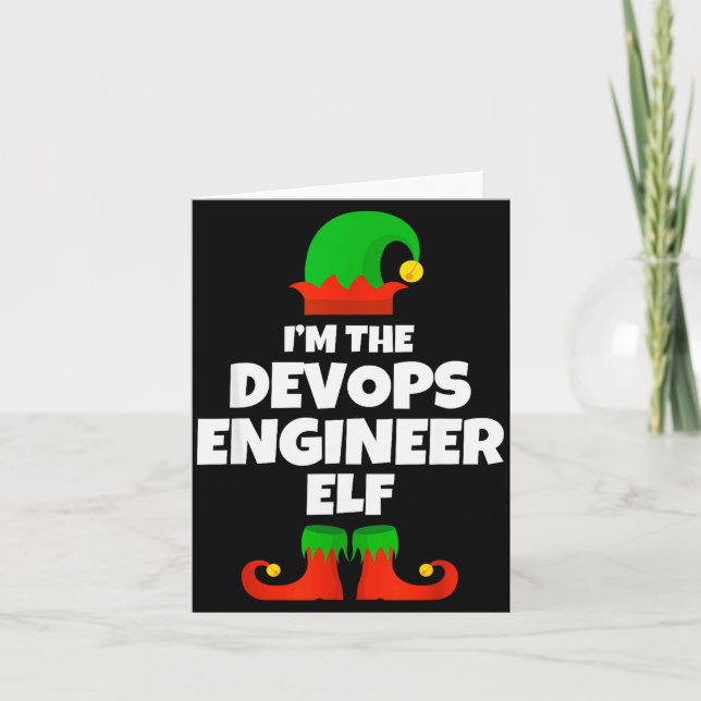 Cartão I'm The Devops Engineer Elf Family Pajama Christma (Frente)