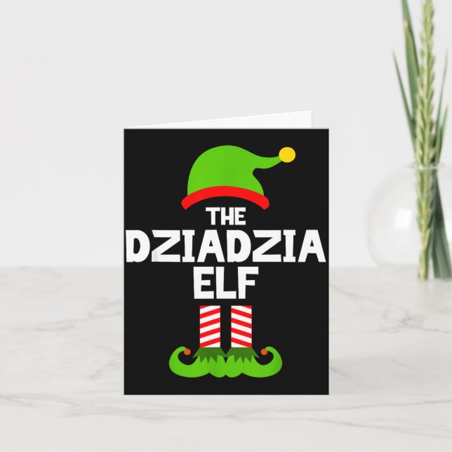 Cartão I'm The Dziadzia Elf Christmas Family Pajama Funny (Frente)