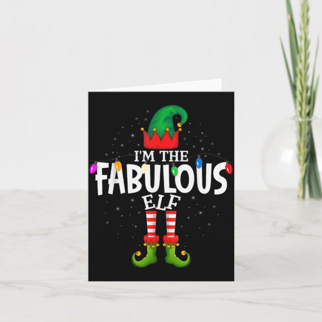 Cartão I'm The Fabulous Matching Christmas Family  (Frente)