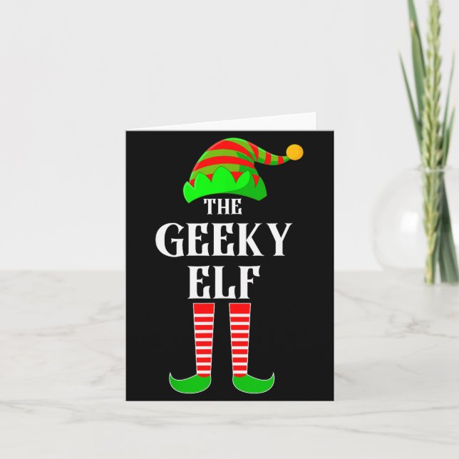 Cartão I'm The Geeky Elf Family Matching Costume Christma (Frente)