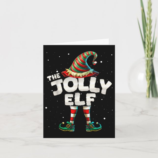 Cartão I'm The Jolly Elf Family Matching Group Christmas  (Frente)