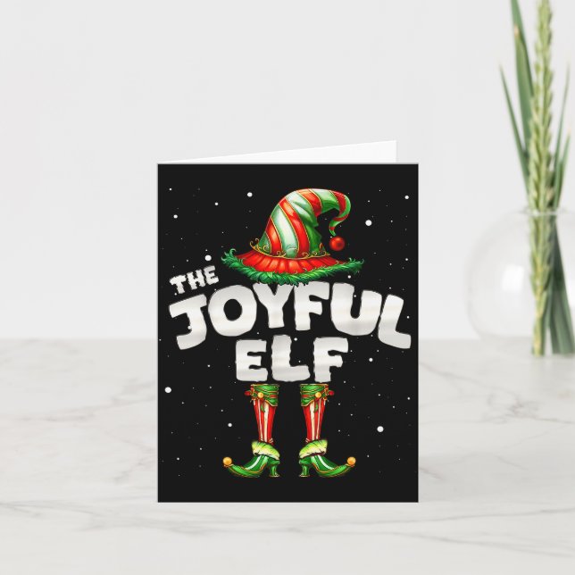 Cartão I'm The Joyful Elf Family Matching Group Christmas (Frente)