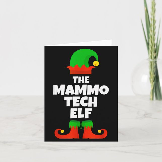 Cartão I'm The Mammo Tech Elf Family Pajama Christmas Mam (Frente)