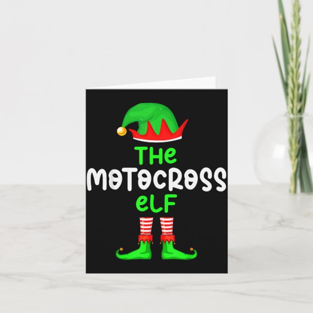 Cartão I'm The Motocross Elf Dirt Bike Christmas Matching (Frente)