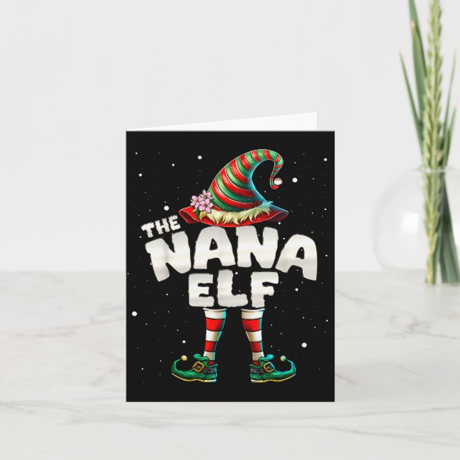 Cartão I'm The Nana Elf Family Matching Group Christmas  (Frente)