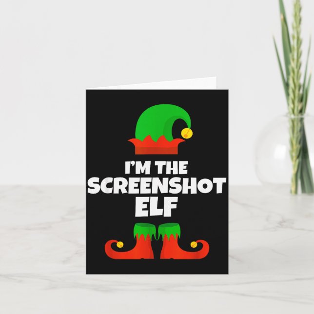 Cartão I'm The Screenshot Elf Family Pajama Christmas Fun (Frente)