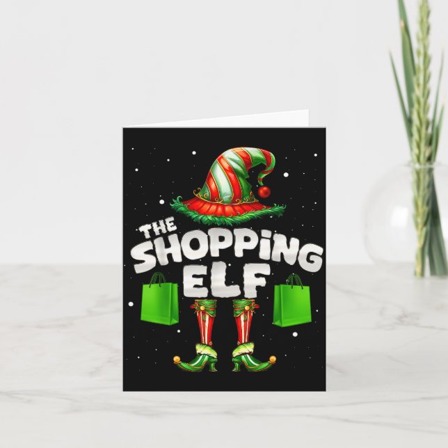 Cartão I'm The Shopng Elf Family Matching Group Christmas (Frente)
