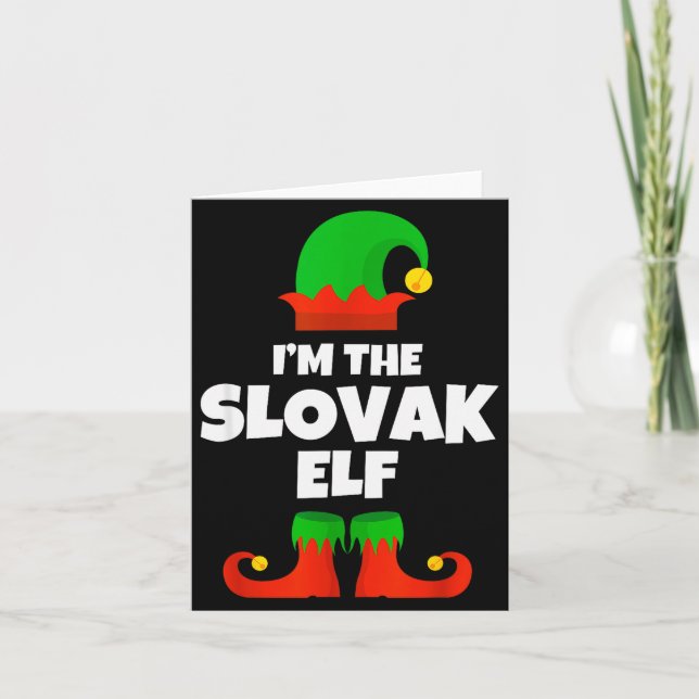 Cartão I'm The Slovak Elf Family Pajama Christmas Funny S (Frente)